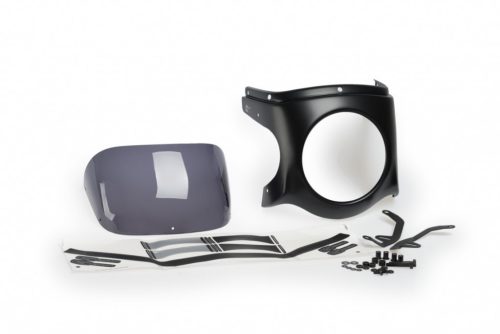 Windshield PUIG SEMI-FAIRING 9554F matt black dark smoke