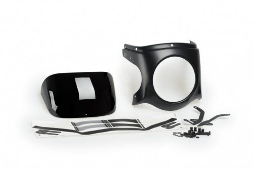 Windshield PUIG SEMI-FAIRING 9554N matt black Negru