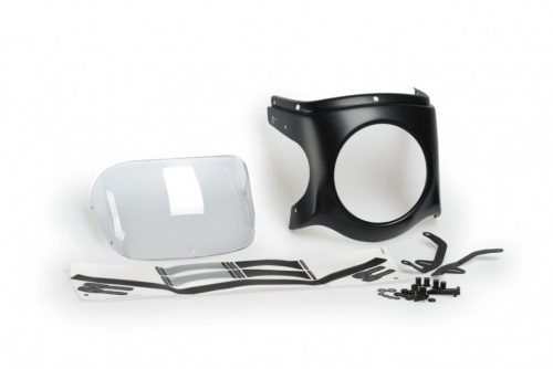 Windshield PUIG SEMI-FAIRING 9554W matt black transparent
