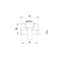   Oglinda adaptor PUIG ADAPTER REAR Oglinda HI-TECH IV MOD. KAWASAKI 9584N Negru to bar end