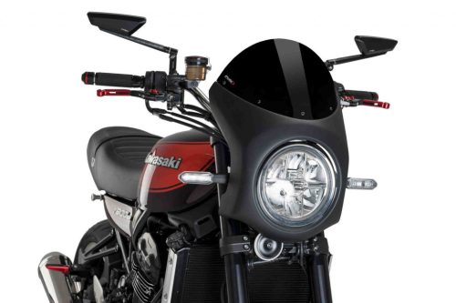 Windshield PUIG SEMI-FAIRING 9595N matt black Negru