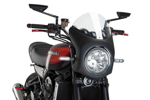 Windshield PUIG SEMI-FAIRING 9595W matt black transparent