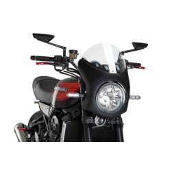 Windshield PUIG SEMI-FAIRING 9596W carbon look transparent