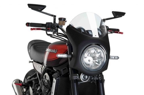 Windshield PUIG SEMI-FAIRING 9596W carbon look transparent