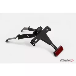 Adjustable license support PUIG 9653N Negru