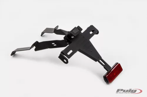 Adjustable license support PUIG 9653N Negru