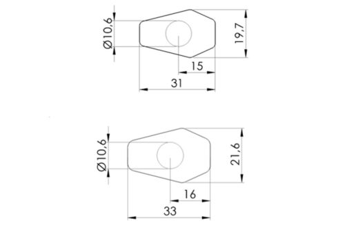 Turn signal covers PUIG 9655N Negru
