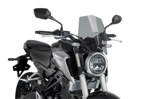 Parbriz PUIG NEW GEN. SPORT 9734H smoke pentru HONDA CB 125 R 2018-2024, HONDA CB 300 R 2018-2024