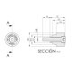 Mirror adaptor PUIG 9764N Negru to bar end