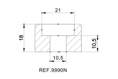 Mirror adaptor PUIG 9990N Negru bar end