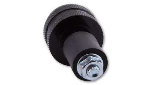 Capete de ghidon Highsider striate pentru ghidon de oțel, negru (pereche)