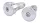 Capete de ghidon Highsider Curve, crom (pereche)