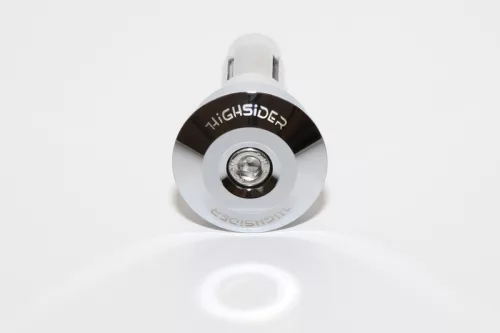 Capete de ghidon Highsider Dot, crom (pereche)