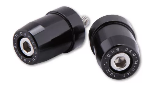 Capete de ghidon Highsider pentru Kawasaki, filet M8, negru (pereche)