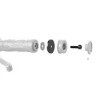 Adaptoare capete de ghidon Highsider pentru majoritatea ghidoanelor Vespa, negru (pereche)