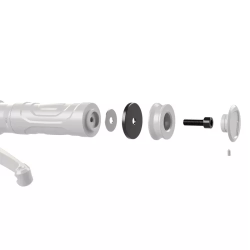 Adaptoare capete de ghidon Highsider pentru majoritatea ghidoanelor Vespa, negru (pereche)