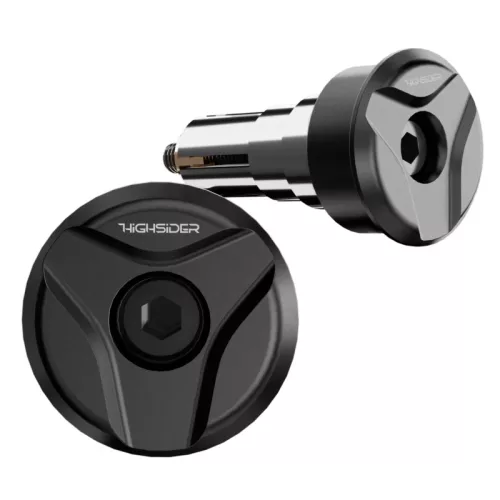 Capete de ghidon Highsider Victory-Ultra LS, negru mat (pereche)