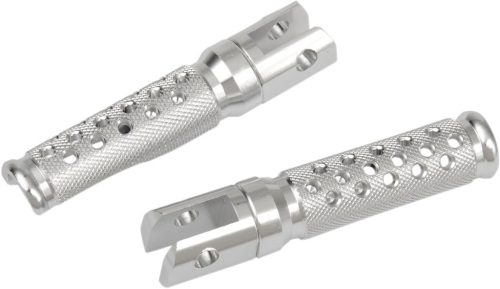 Footpegs Slash-Cut Silver