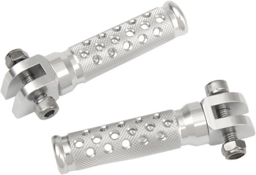 Footpegs Slash-Cut Silver