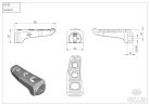 Gilles Tooling Footrest Kit Bk Uf20 Rgk-580-Uf20-Set-B