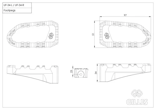 Scăriță Gilles Tooling RGK-470-UF34-SET-B