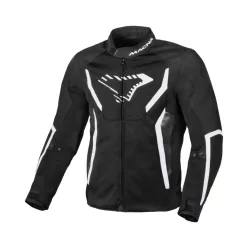 Geacă de vară textil Macna Grisco negru/alb