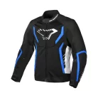 Geacă de vară textil Macna Grisco negru/alb/albastru