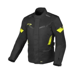 Geacă textil impermeabilă Macna Vaulture negru/galben fluo