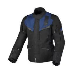   Geacă textil impermeabilă touring Macna Zastro negru/albastru