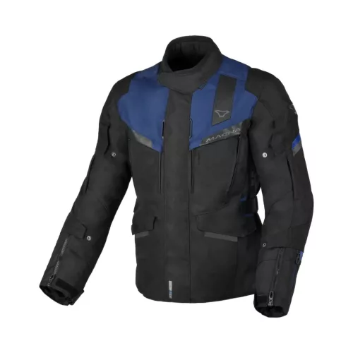 Geacă textil impermeabilă touring Macna Zastro negru/albastru