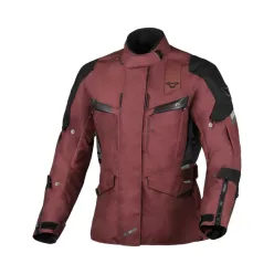   Geacă de damă textil impermeabilă touring Macna Zastra bordo/negru
