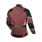 Geacă de damă textil impermeabilă touring Macna Zastra bordo/negru