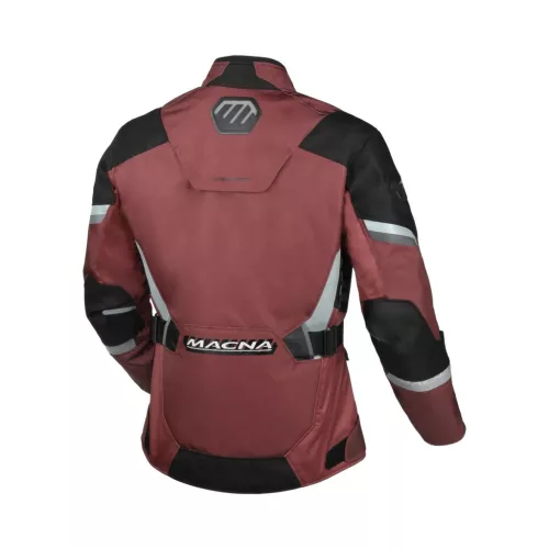 Geacă de damă textil impermeabilă touring Macna Zastra bordo/negru