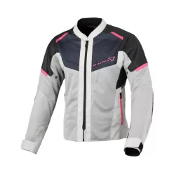 Geacă de vară textil damă Macna Orcano 2.0 negru/gri/roz