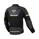 Geacă de vară textil damă Macna Orcano Night Eye™ 2.0 negru/gri/galben