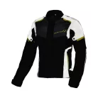 Geacă de vară textil damă Macna Orcano Night Eye™ 2.0 negru/gri/galben