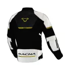 Geacă de vară textil damă Macna Orcano Night Eye™ 2.0 negru/gri/galben