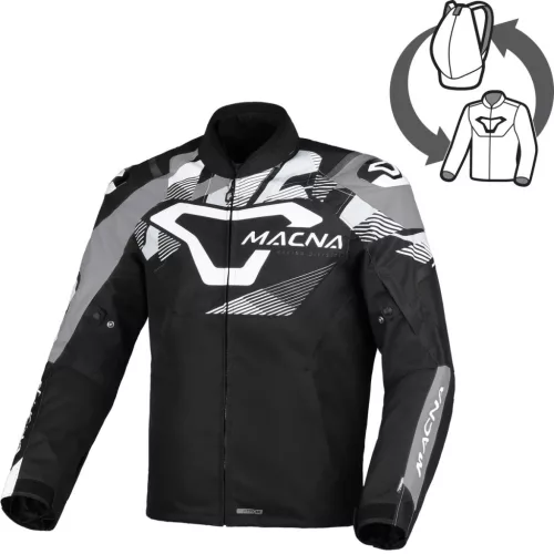 Geacă textil impermeabilă Macna Admyre negru/alb