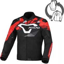 Geacă textil impermeabilă Macna Admyre negru/roșu