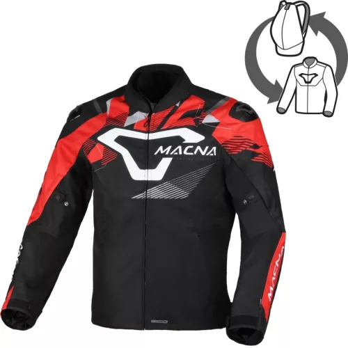 Geacă textil impermeabilă Macna Admyre negru/roșu