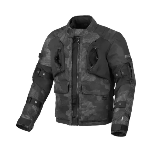 Geacă textil impermeabilă Macna Higera negru/gri camo