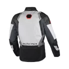 Geacă textil impermeabilă touring/adventure Macna Touros negru/gri