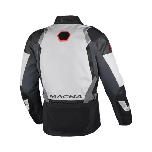 Geacă textil impermeabilă touring/adventure Macna Touros negru/gri