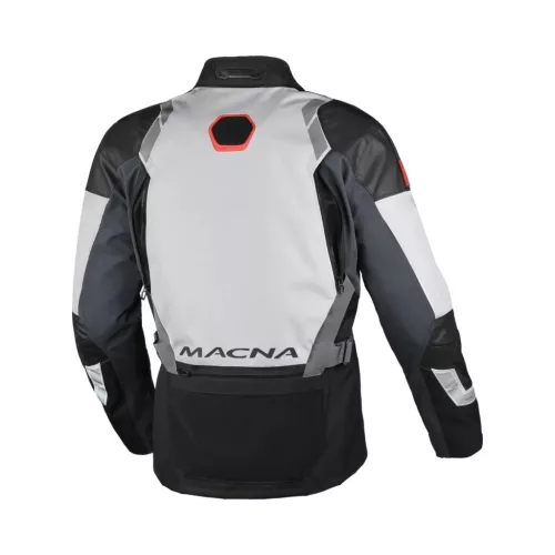 Geacă textil impermeabilă touring/adventure Macna Touros negru/gri