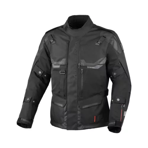 Geacă textil impermeabilă touring/adventure Macna Touros negru