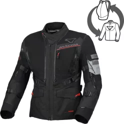   Geacă textil impermeabilă touring/adventure Macna Flexodus negru