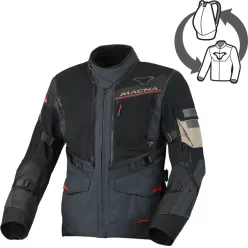   Geacă textil impermeabilă touring/adventure Macna Flexodus albastru/negru