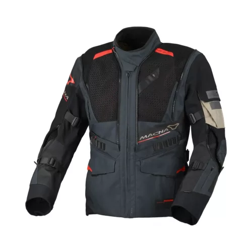 Geacă textil impermeabilă touring/adventure Macna Flexodus albastru/negru
