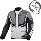 Geacă textil impermeabilă touring/adventure Macna Flexodus gri/negru