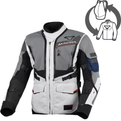   Geacă textil impermeabilă touring/adventure Macna Flexodus gri/negru